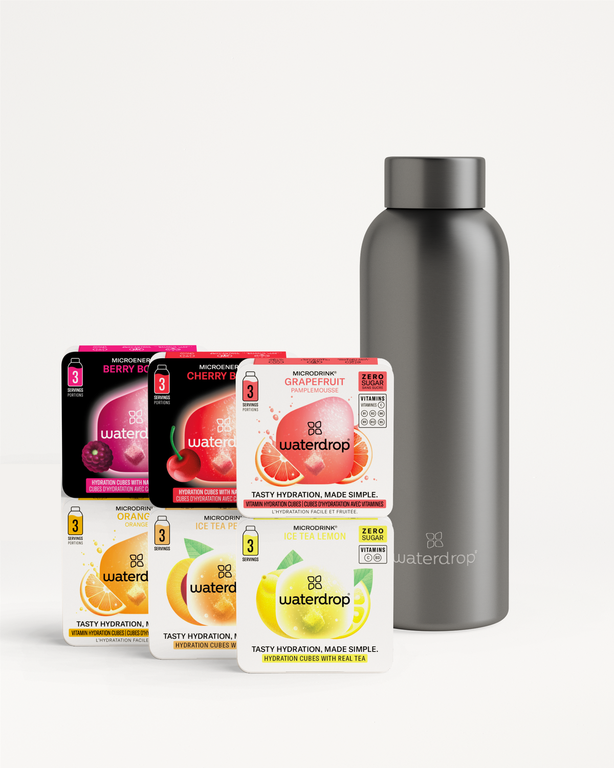 Set Degustare cu Sticlă Termo Metalizată din Oțel Inoxidabil