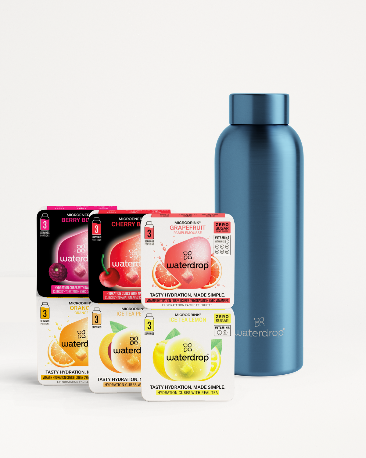 Set Degustare cu Sticlă Termo Metalizată din Oțel Inoxidabil