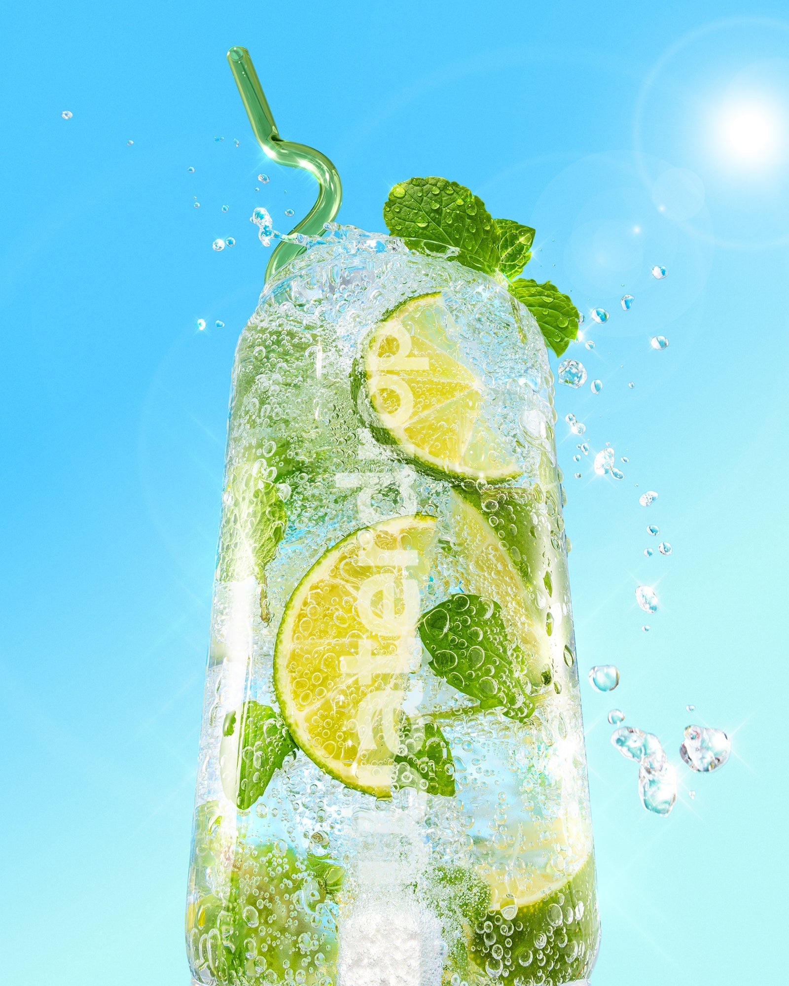 Paie Mojito din Sticlă
