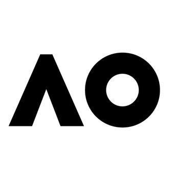 Logo negru cu o formă stilizată triunghiulară și cerc.