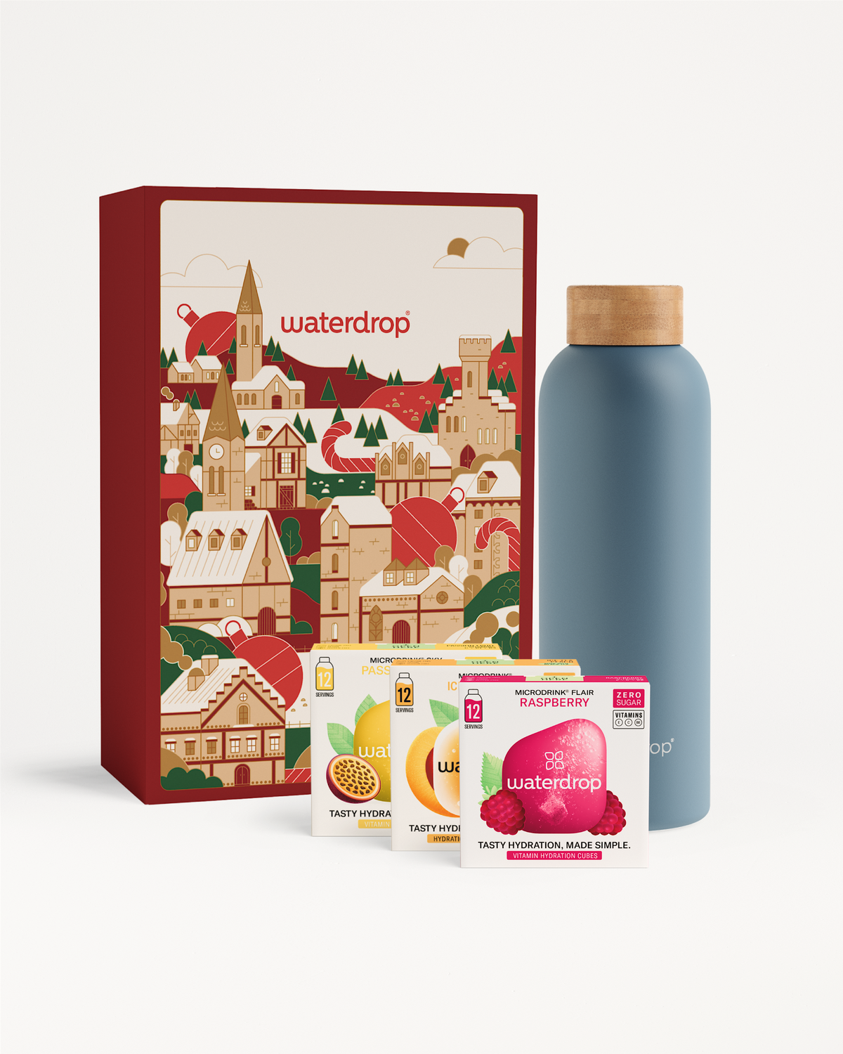 Cutie Cadou de Crăciun cu Sticlă din Oțel